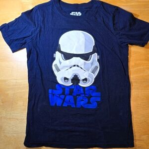 Star Wars Stormtrooper Helmet T-shirt Youth size 12, Navy